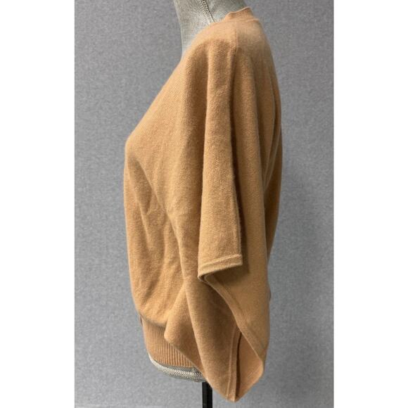 Tory Burch Tan Cashmere Dolman Sleeve Button Cardigan Sweater Size Small FLAW - Picture 5 of 12